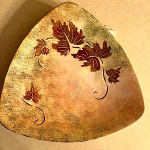 Antique handmade triangular occasional dish by A. Holm